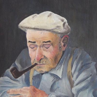 "My Grandfather with a Pipe" by Fabienne Blanc – The Vilbil: Your Flagship Immersive Showroom